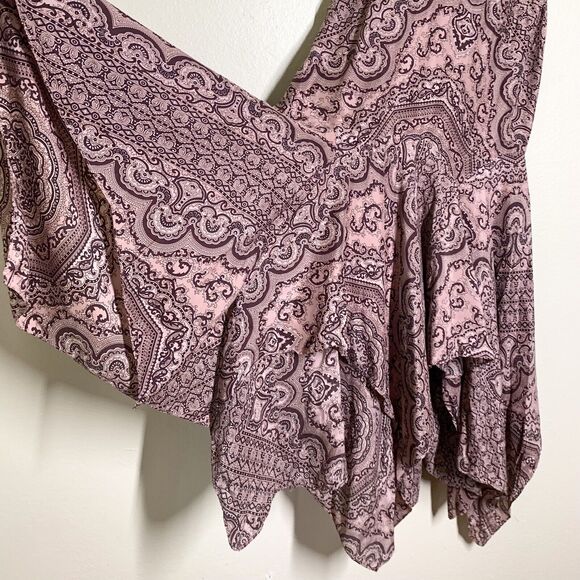 Zimmermann Handkerchief 100% Silk Dress S Mauve Pink Print Sleeveless - Picture 4 of 11